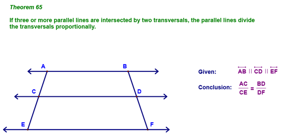 Side Splitter applied to parallel lines